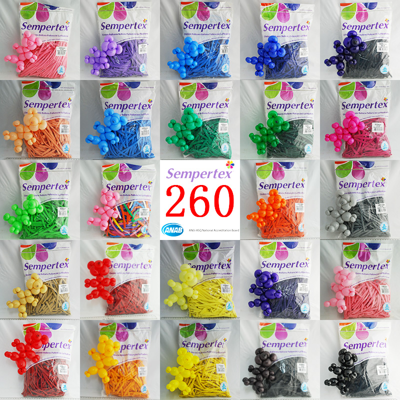 Colombian Magic Balloon 260S Gothic Imports Strip Balloon Sempertex 23 Color Optional