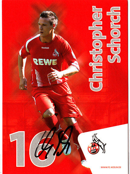 Former German U20 international Schörchöln 2009-10 autographed official card