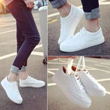 Canvas Shoes Super Fire ins -fire ins, корейская версия Harajuku ulzzang Wild Hong Kong вкусный вкусный ретро -молния маленькая белая туфли прилив
