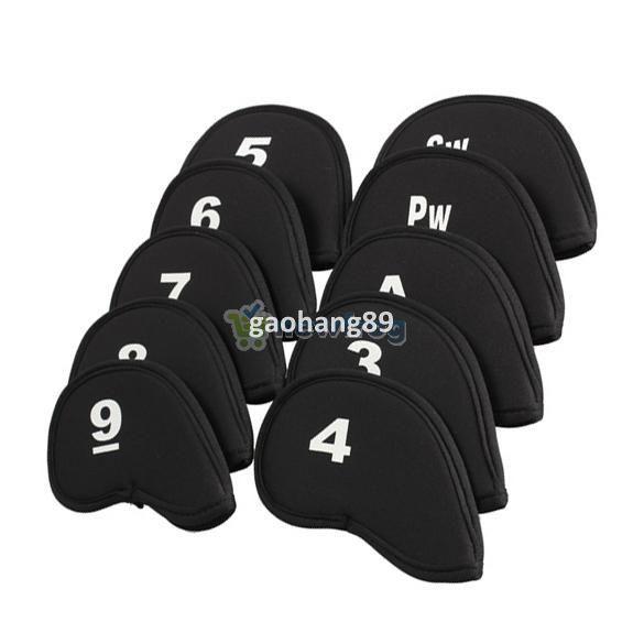 10 Golf Head Cover Iron Putter Protector Set Neoprene
