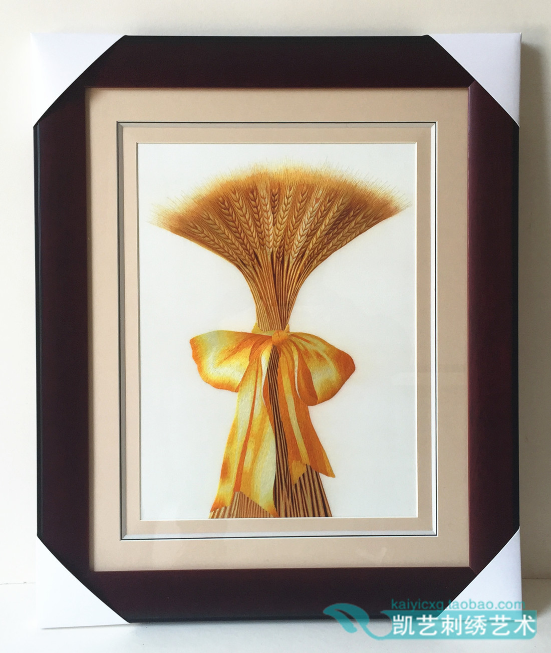 Su Embroidery Finished Living Room Painting Handmade Embroidery Boutique Painting Wheat Ears Painting Dining Hall Hung Painting Great Harvest Golden Wheat Ears