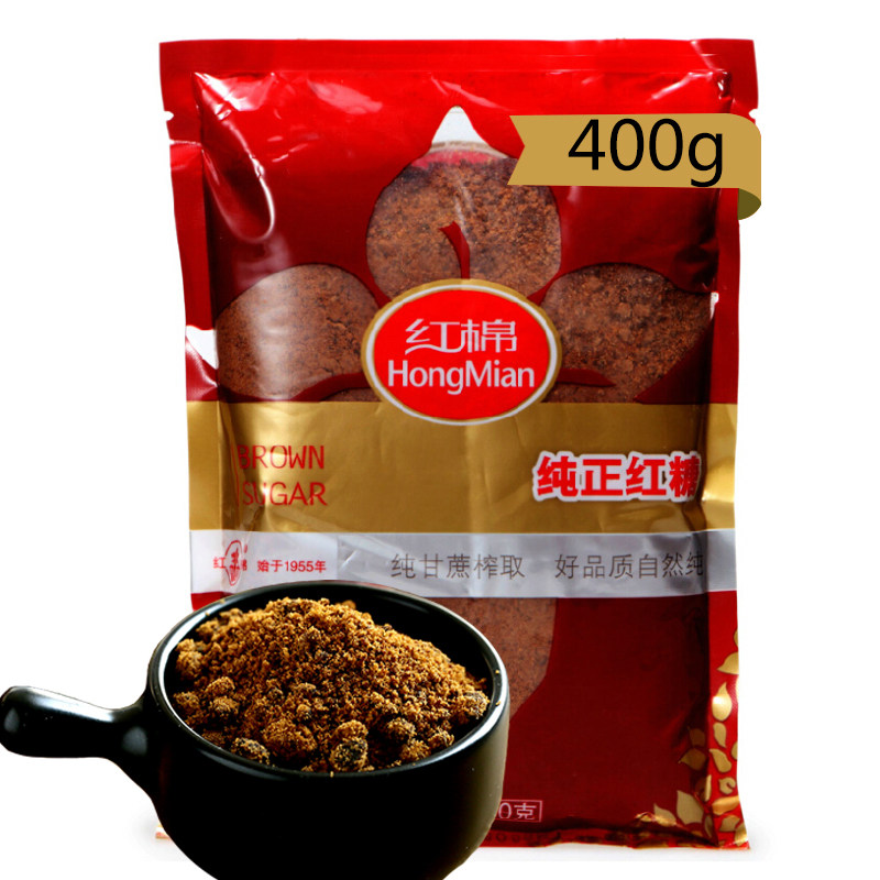 【天猫超市】红棉红糖400g/袋 甘蔗糖 非赤砂糖 凉拌烘焙冲调