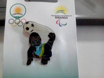 London 2012 Olympic Games Badge Rwanda Olympic Committee NOC Gorilla Badge Football Badge