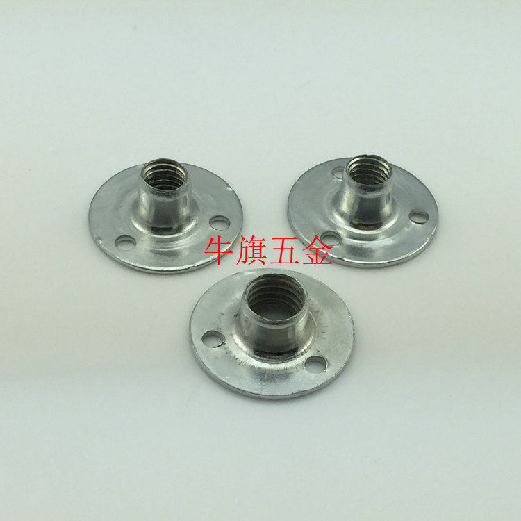 m6m8m10 white zinc iron plate nut furniture nut pair of lock nut locking nut three-hole nut claw disc