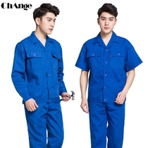 Summer Work Suit Suit Mens Labor Conserved Steam Repair Workshop Factory Clothes Workers Machinery Maintenance Thin-style Jacket Custom