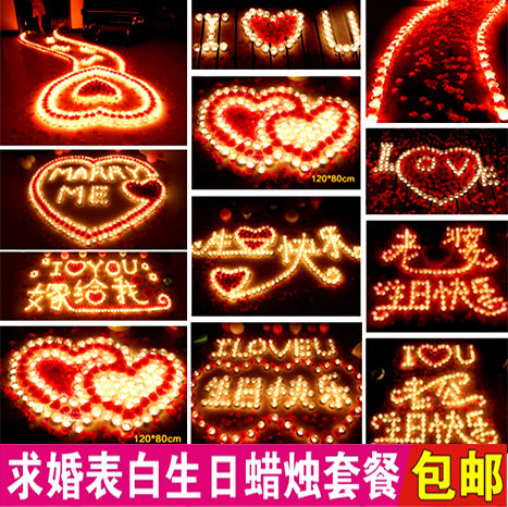 Seven-night Candle Valentine's Day Courseware White Romantic Candle Package Birthday Smoke-free Candle Sue White God