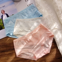 Daisy girl panties Soft and comfortable ice silk low waist milk silk Girls cotton crotch briefs summer