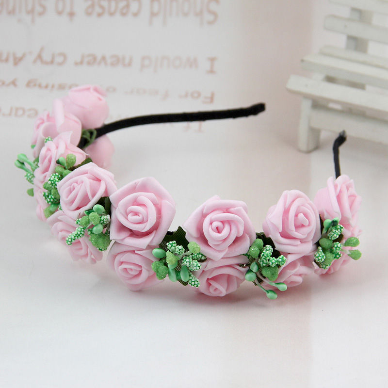 Seaside flower ring headwear head ring head flower bridal bridesmaid child flower hair Hair Accessories Hair Hoop Attractions Flower Ring Props