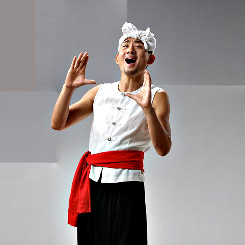 Abao styling performance to serve old farmers to perform in Shaanxi North peasant clothing male militia Guerrilla Warrior Warrior's Costume-Taobao