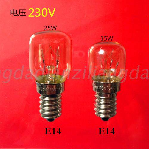 E14 Screw oven bulb 230V15w25w oven salt lamp Microwave oven hood high temperature 300deg 