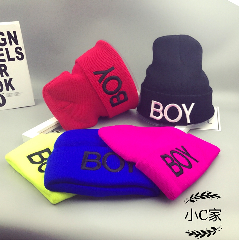 Children's hat spring and autumn new baby knitted hat wool hat Korean version solid color baby hat autumn and winter warm pullover