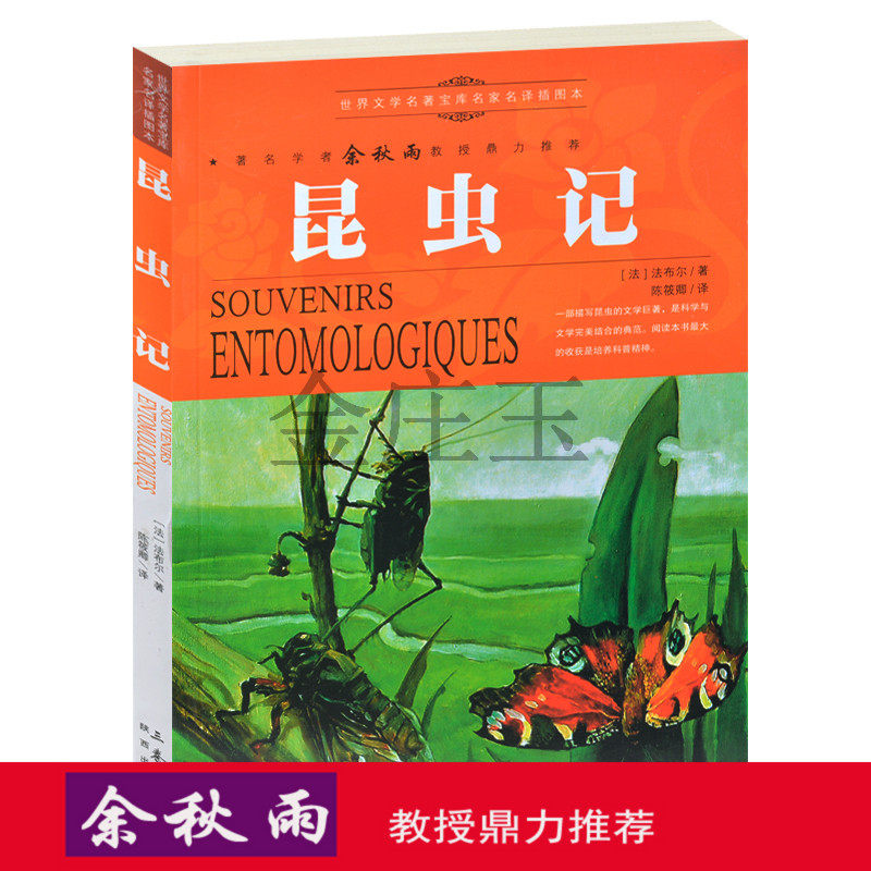 法布尔昆虫记 余秋雨推荐世界文学名著 青少年儿童中小学生科普读物课外阅读书籍 昆虫百科全书 儿童读物外国小说 青少版世界名著