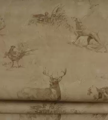 American original imported wq paper wallpaper wallquest retro do old Elk Peacock bedroom wallpaper