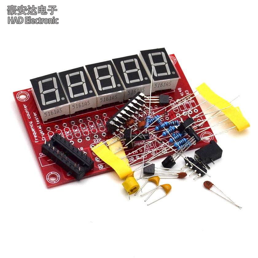 1Hz-50MHz frequency meter crystal oscillator measurement frequency measurement five-bit glow tube display DIY kit
