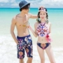 Đồ bơi cặp đôi mới 2017 đồ bơi gợi cảm chia ba mảnh nhỏ tươi mát mùa xuân tắm phù hợp với quần nam nữ đi biển - Vài đồ bơi bộ đồ đôi đi biển đẹp