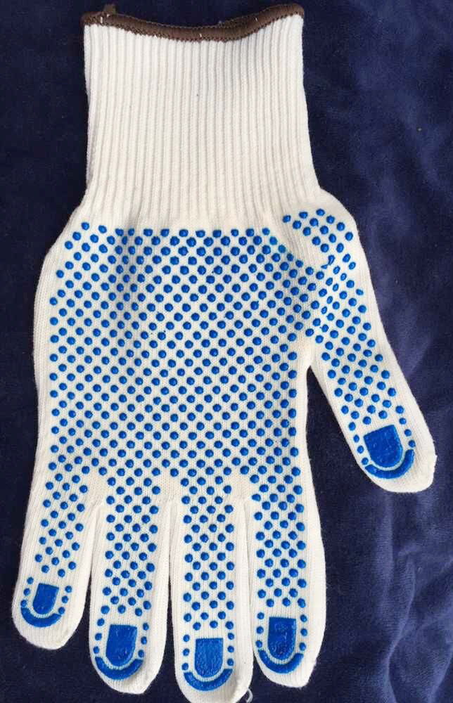 Foreign trade 13 Pin 860g All cotton fine yarn Points Glue Gloves Anti Slip Single Face Double Sided Point Bead yarn gloves