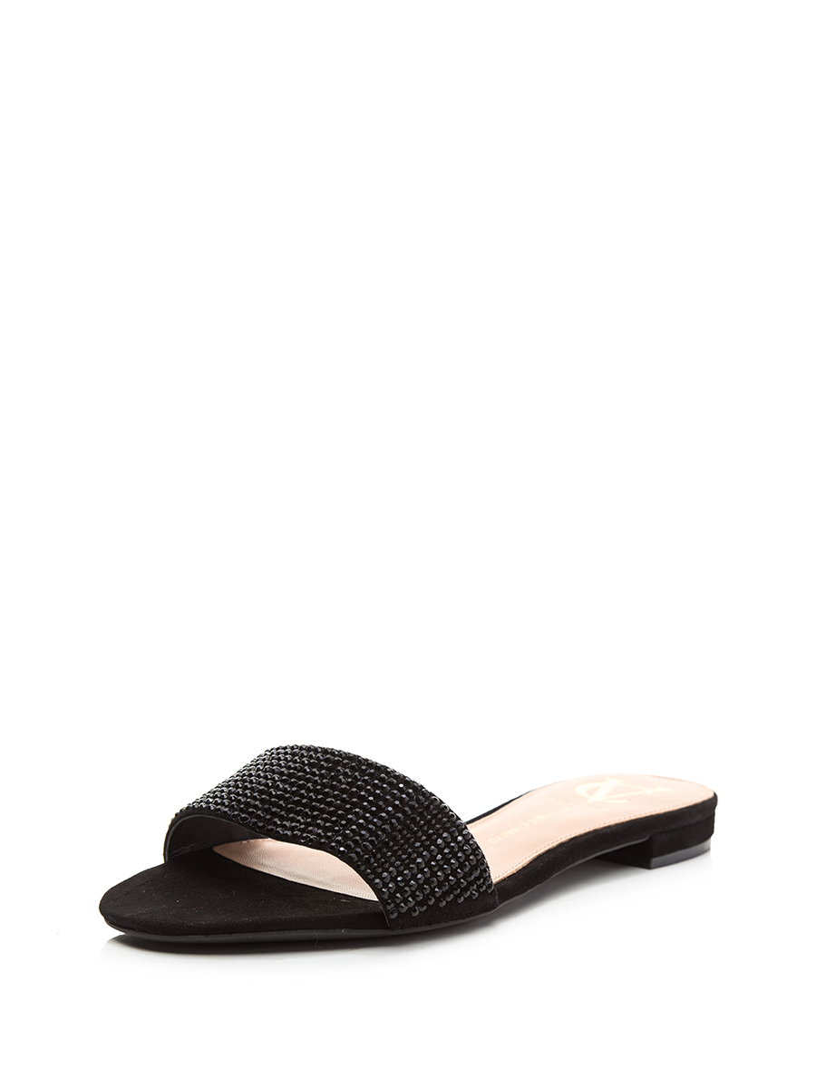 VINCE CAMUTO 黑色水钻装饰凉拖