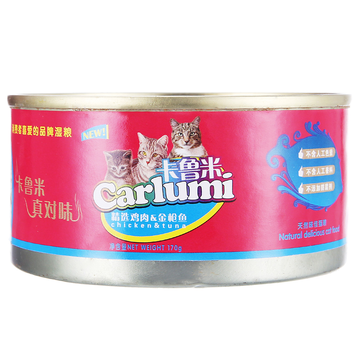 波奇网 宠物猫零食卡鲁米精选鸡肉&金枪鱼猫罐头170g猫湿粮鲜封包