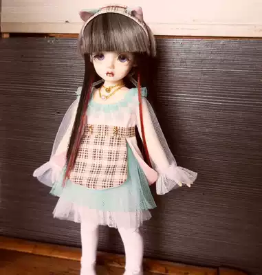 (Sold out) BOBMI six-point BJD mesh cute forest cat ear star dress mint