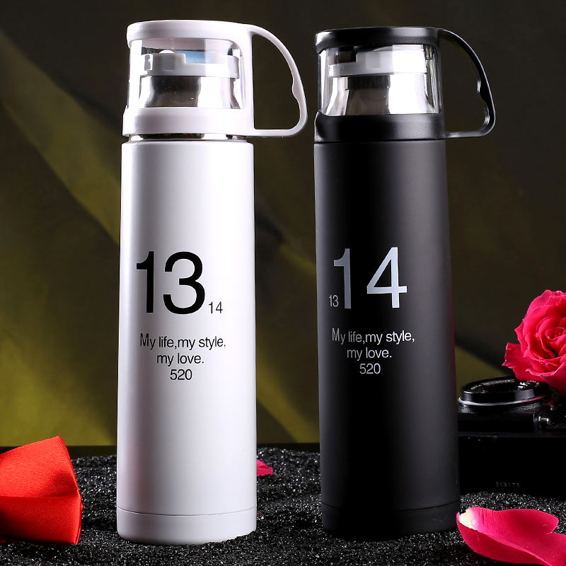 Vacuum Stainless Steel Insulated Large Capacity 1314 Couples Cup Subwarhead Frosted Student Sports Cup Men and Women's Vehicle Cups