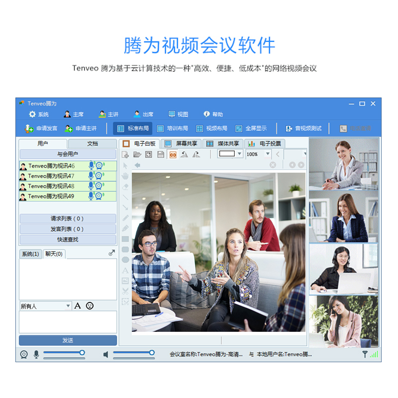 HD Video conferencing software Remote network conferencing system Remote education and training Telemedicine Clear and smooth audio and video for enterprise video conferencing