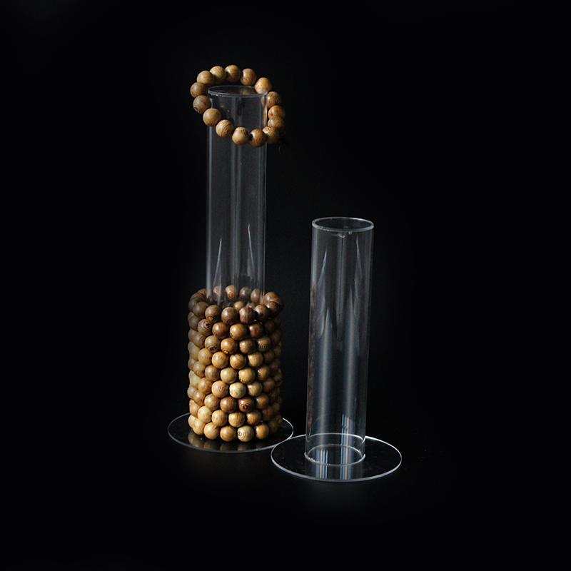 Wholesale custom acrylic jewelry display stand Hand chain bracelet watch hand string props cylinder vertical section Buddha beads shelf