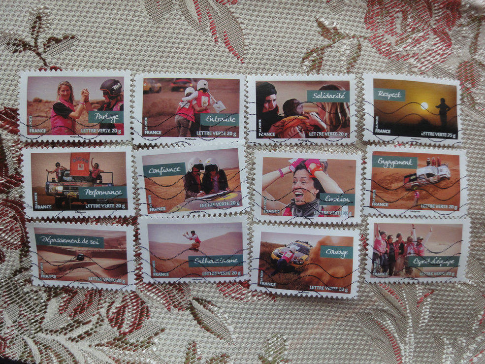 Foreign Credit Stamp France issued a car rally in 2013 complete set of 12 full