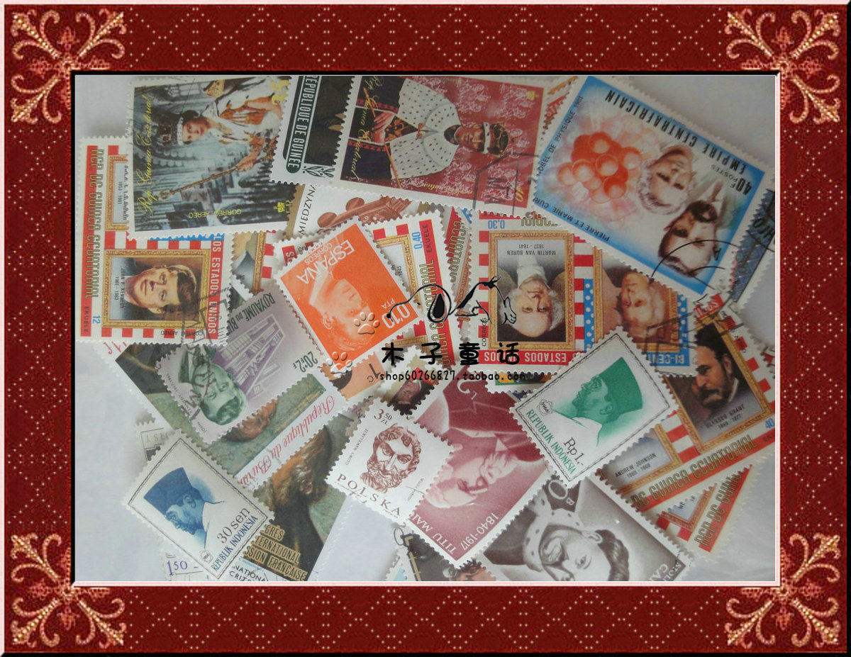 {Muzi Fairy Tale}Foreign stamps, letters and cancellations, characters, special stamps, 100 different hand account materials