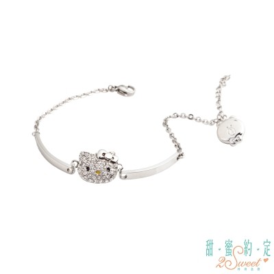 Hello Kitty x LINE Milk Bubble KITTY White Steel Bracelet-Taobao
