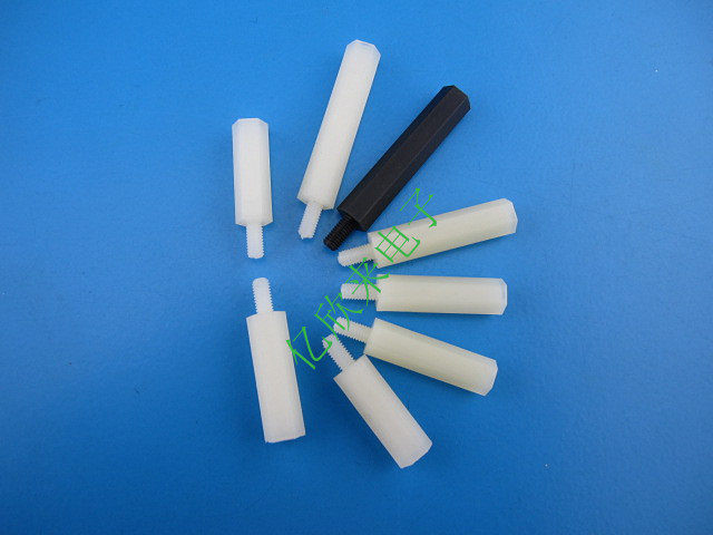 M3 21-50MM hexagonal nylon column plastic stud PCB board hexagonal isolation column single head hexagonal spacing column