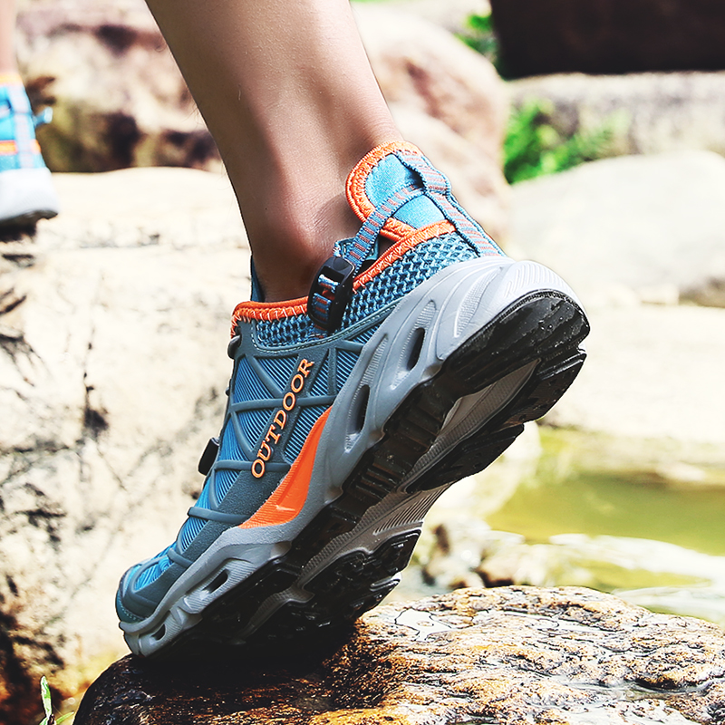 Outdoor casual hiking hiking shoes lightweight breathable mesh sports men's shoes couples speed interference water rafting river tracing shoes