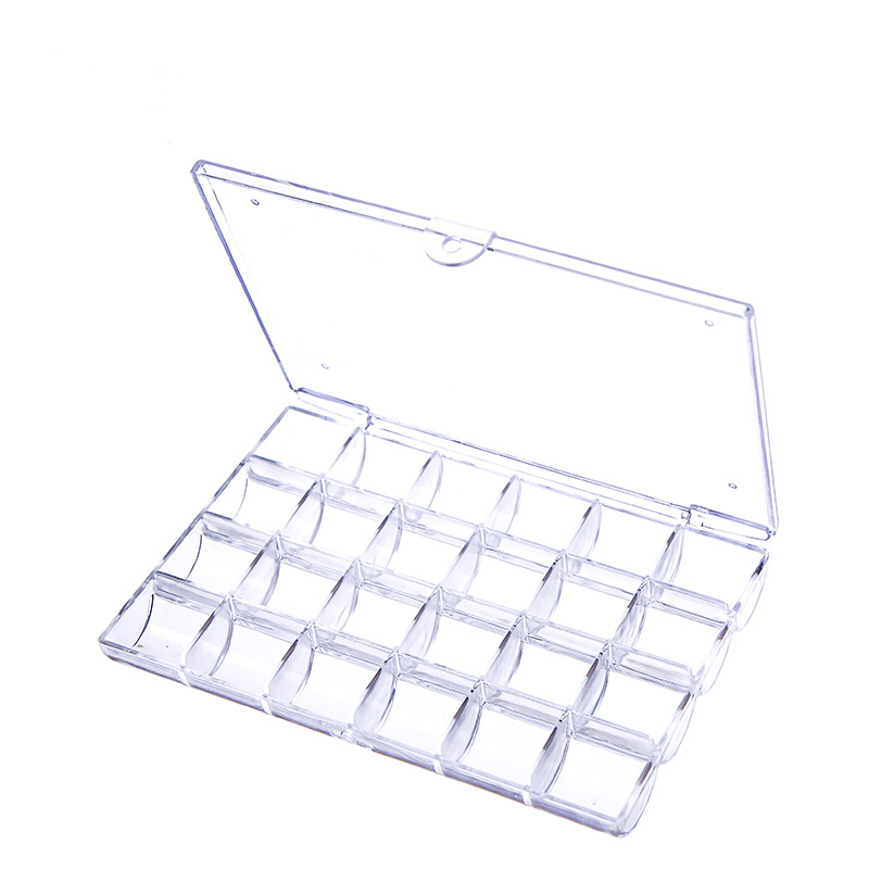 KaSi24格单开钻盒美甲工具 装水钻钻饰美甲饰品常用盒工具