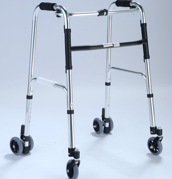 Folding Aluminum Alloy Four-Wheel and Six-Wheel Walker for the Elderly with Automatic Brake