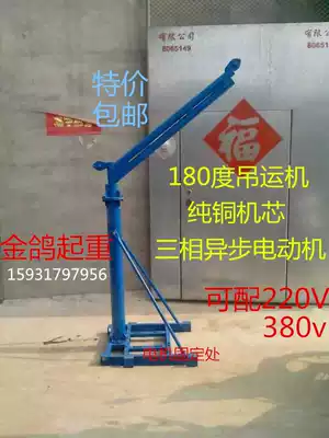 Outdoor hoist 220V decoration sand crane electric gourd crane household small crane 180 degrees