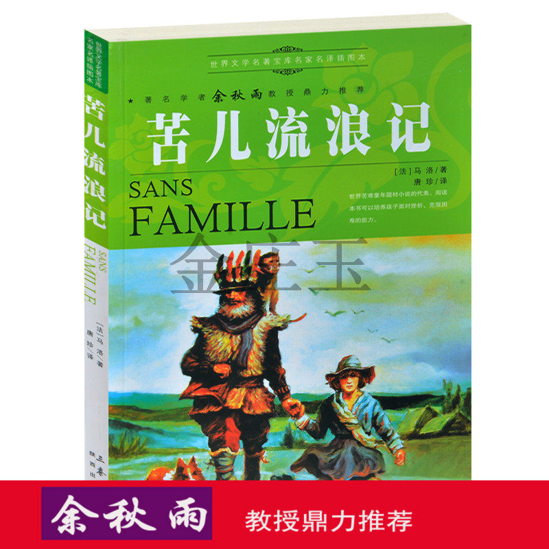 余秋雨推荐儿童文学书籍  苦儿流浪记 世界经典名著 7-9-10-12-15岁儿童文学故事 初中青少年畅销图书 三四五六年级学生课外阅读书