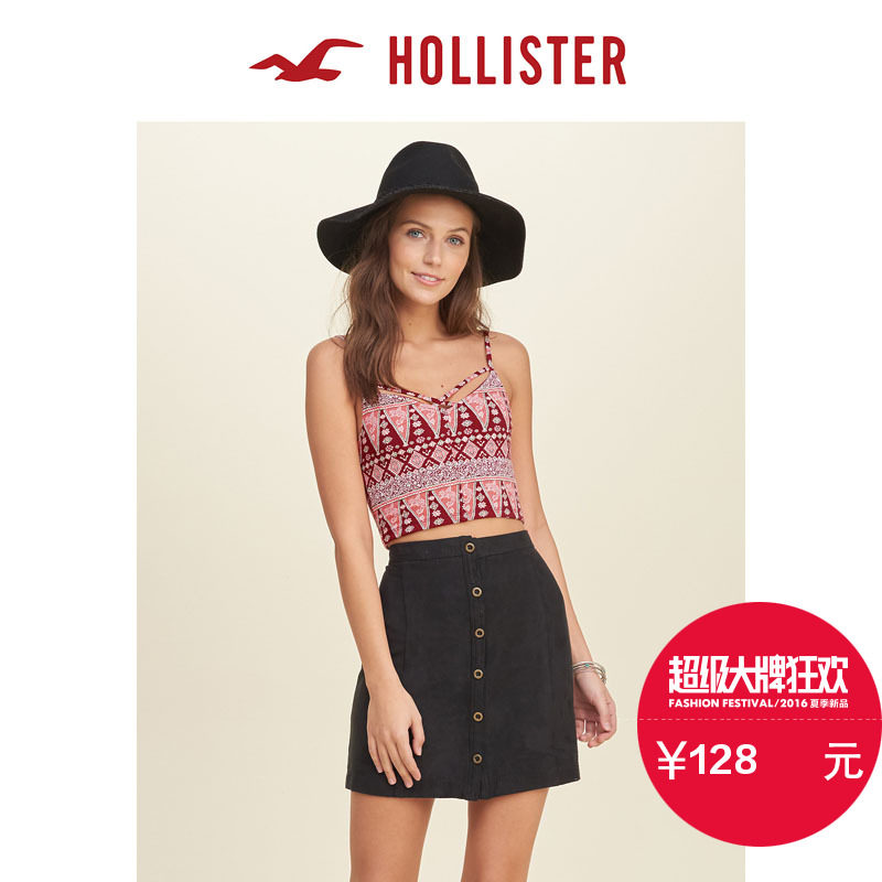 Hollister 必备紧身短吊带衫 女 121578