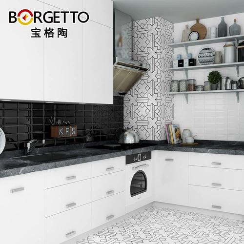 Be ge tao черно -белый чистый кирпичный кирпичный кухонный стена стена кирпич кирпич с лапшой плитка из северной плитка плитка плитка