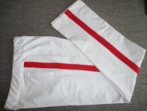 Spring and Autumn Cotton A 3cm wide red bar straight pants childrens pants school pants school uniforms sports pants