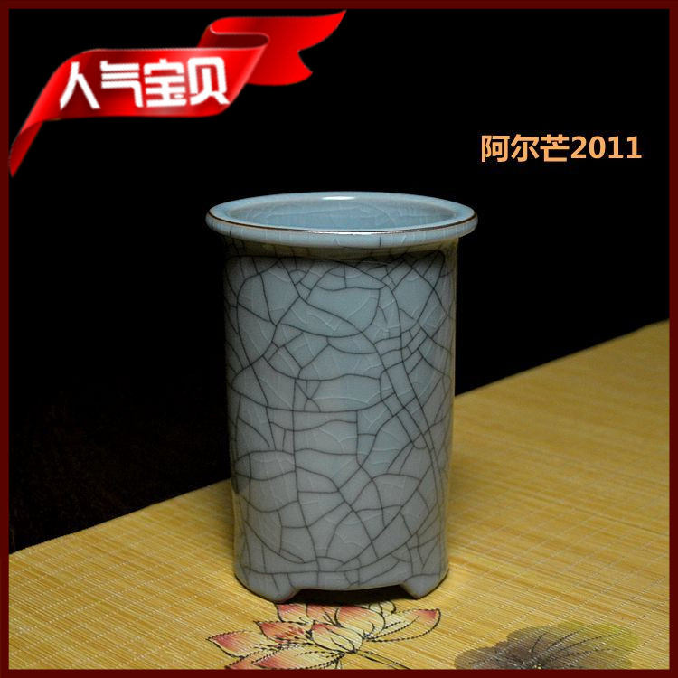 Longquan kiln innovative trial glaze orchid flowerpot calamus flowers small bonsai high ornaments celadon flowerpot manufacturers special price