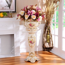 Ceramic floor vases big and luxurious dried flower suit European-style flower arrangement living-room TV cabinet decorations hem on the ground floor