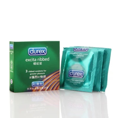 杜蕾斯避孕套螺纹3只装 环绕螺纹G点安全套 情趣用品性用品wd