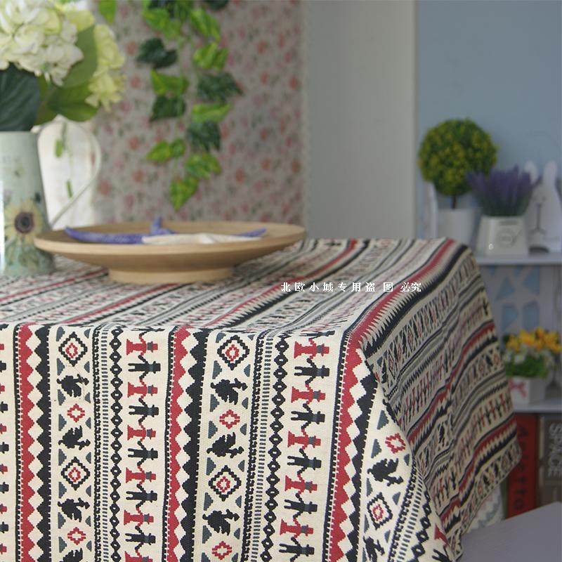 Bohemian national style printed cotton and linen tablecloth Japanese square table tablecloth table table table table table cover towel shooting background