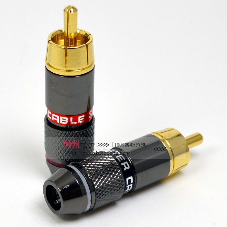 Monster (Magic Sound) Monster RCA lotus plug coaxial AV audio cable plug RCA plug self-locking wire