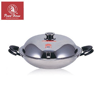PayEasy官网直邮日本Pearl Horse调理师复合金钢双耳炒锅/42cm