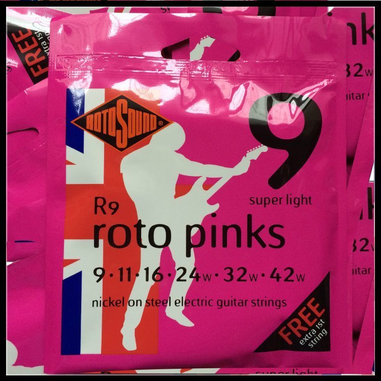 British ROTOSOUND 9-42 10-46 six string seven 9-52 nickel steel electric guitar string R9 R10