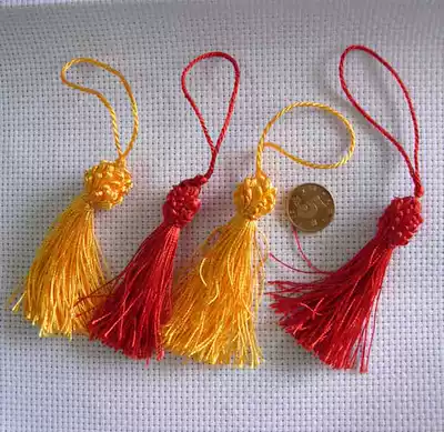 Hu Lili cross stitch ● bookmark pillow DIY used spike tassel Red Yellow 0 8 yuan