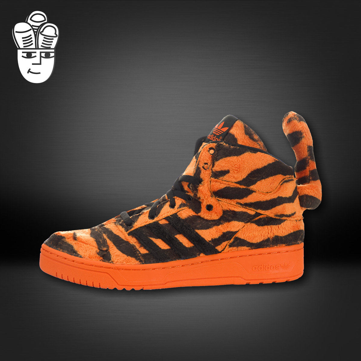 阿迪达斯 Adidas Jeremy Scott Tiger 三叶草JS男女板鞋 虎纹限量