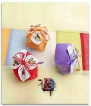 Korean style four-corner blessing bag embroidery folk crafts wedding sugar bag tourism year old color blessing bag