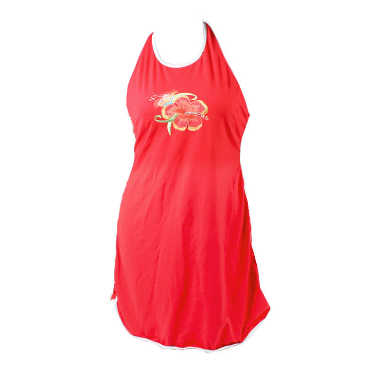 Chinese style embroidered beach skirt Halter neck suspender skirt can be matched with any bikini swimsuit