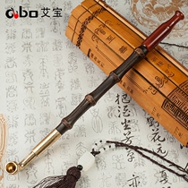 Aibao old traditional bamboo festival cigarette Rod leaves a mouthful of pure copper dry smoke bag Pot Pot Mens cigarette soil smoke